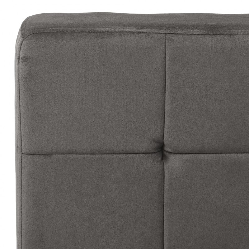 Fotel, 65x79x87 cm, ciemnoszary, obity aksamitem