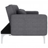 Sofa rozkładana, ciemnoszara, tapicerowana tkaniną