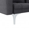 Sofa rozkładana, ciemnoszara, tapicerowana tkaniną