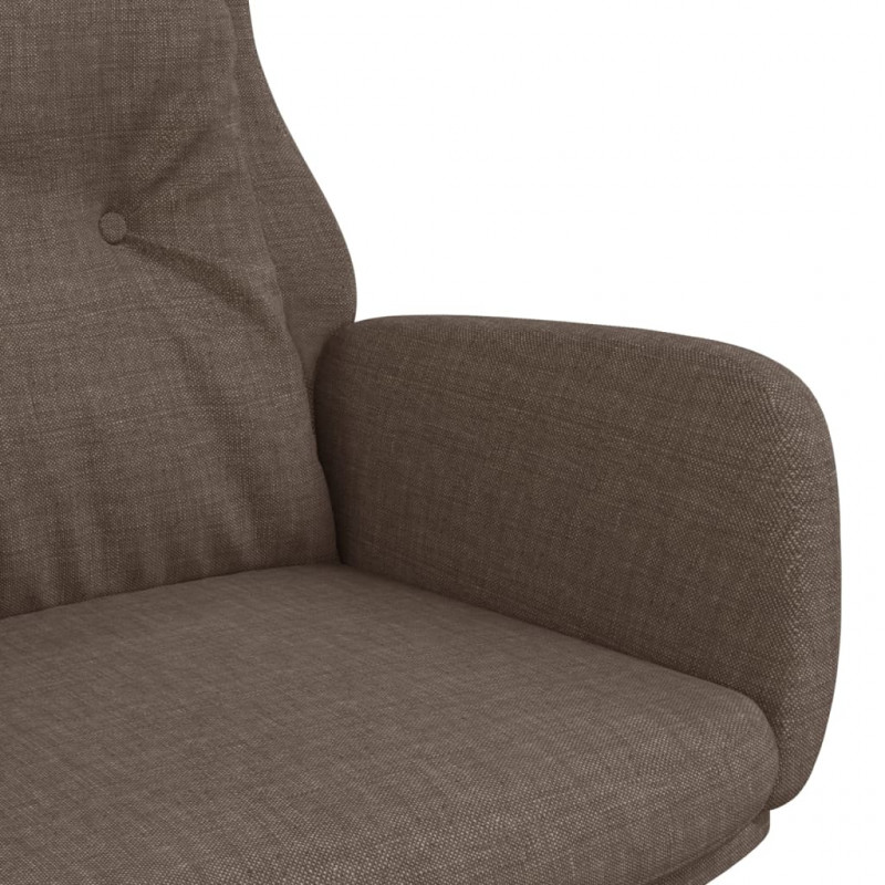 Fotel wypoczynkowy, kolor taupe, obity tkaniną
