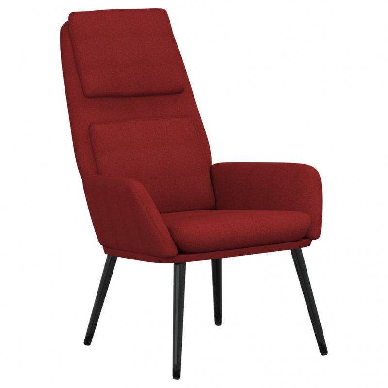 Fotel, winna czerwień, obity tkaniną