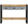 Stolik konsolowy, 110x30x76 cm, surowe drewno mango
