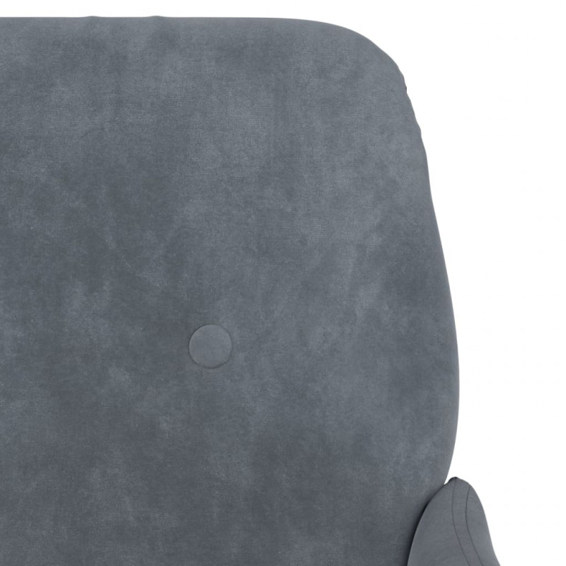 Fotel, ciemnoszary, 62x79x79 cm, obity aksamitem