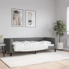 Sofa z funkcją spania, ciemnoszara, 80x200 cm, obita tkaniną