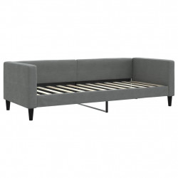Sofa z funkcją spania, ciemnoszara, 80x200 cm, obita tkaniną