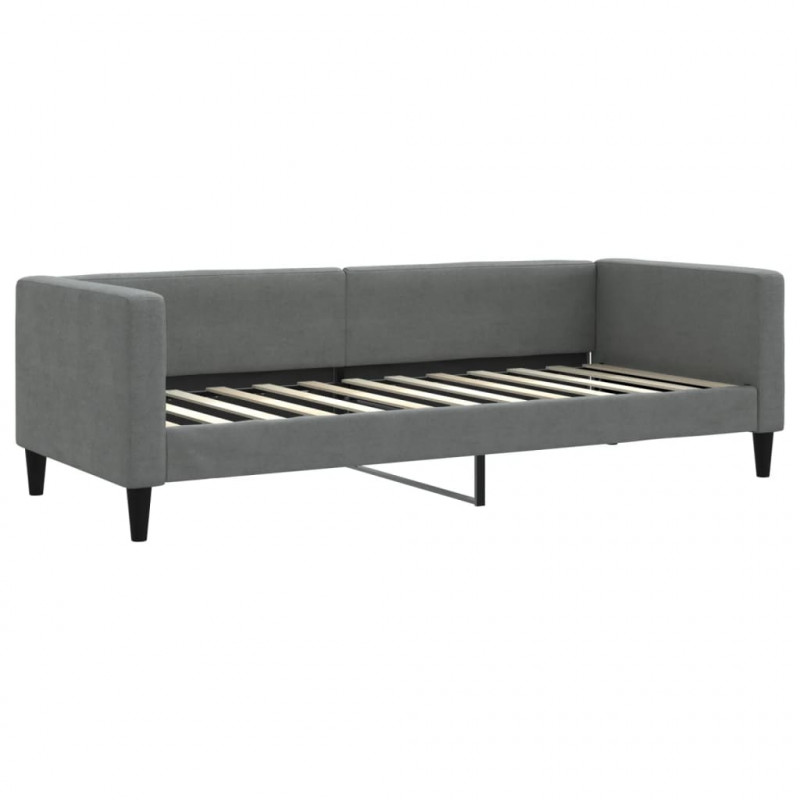 Sofa z funkcją spania, ciemnoszara, 80x200 cm, obita tkaniną