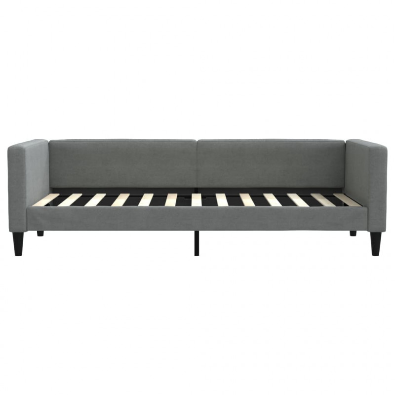 Sofa z funkcją spania, ciemnoszara, 80x200 cm, obita tkaniną