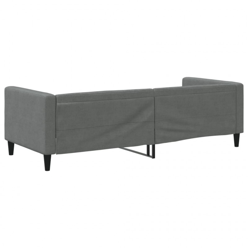 Sofa z funkcją spania, ciemnoszara, 80x200 cm, obita tkaniną