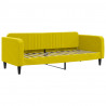 Sofa z funkcją spania, żółta, 80x200 cm, obita aksamitem