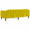 Sofa z funkcją spania, żółta, 80x200 cm, obita aksamitem