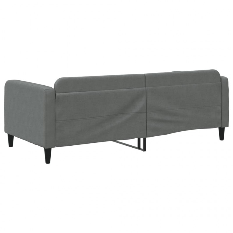 Sofa z funkcją spania, ciemnoszara, 90x190 cm, obita tkaniną