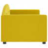 Sofa z funkcją spania, żółta, 80x200 cm, obita aksamitem