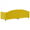 Sofa z funkcją spania, żółta, 80x200 cm, obita aksamitem
