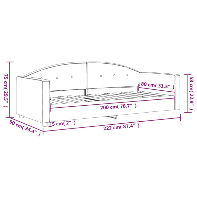 Sofa z funkcją spania, żółta, 80x200 cm, obita aksamitem
