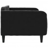 Sofa z funkcją spania, czarna, 90x190 cm, obita aksamitem