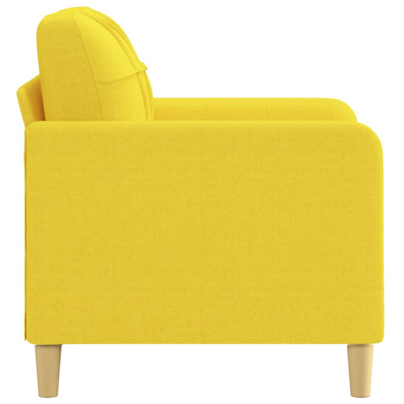Fotel, jasnożółty, 60 cm, obity tkaniną