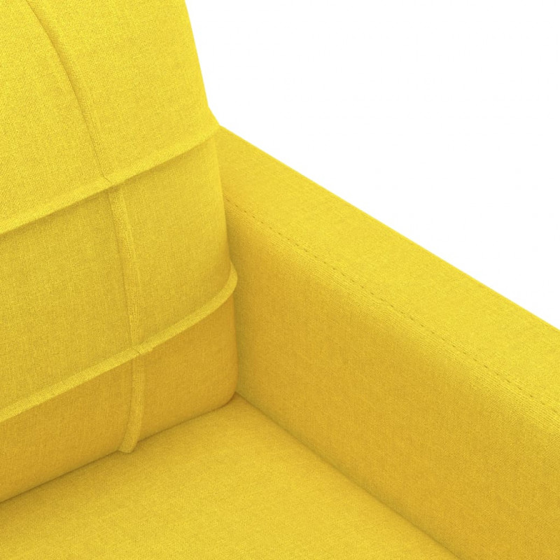 Fotel, jasnożółty, 60 cm, obity tkaniną