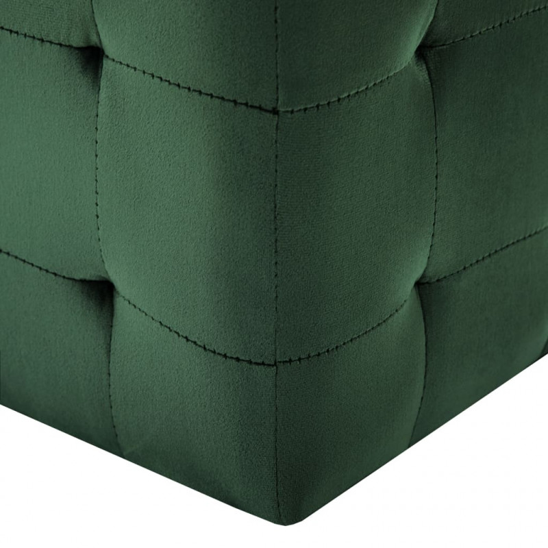 Stoliki nocne, 2 szt., zielone, 30x30x30 cm, aksamit