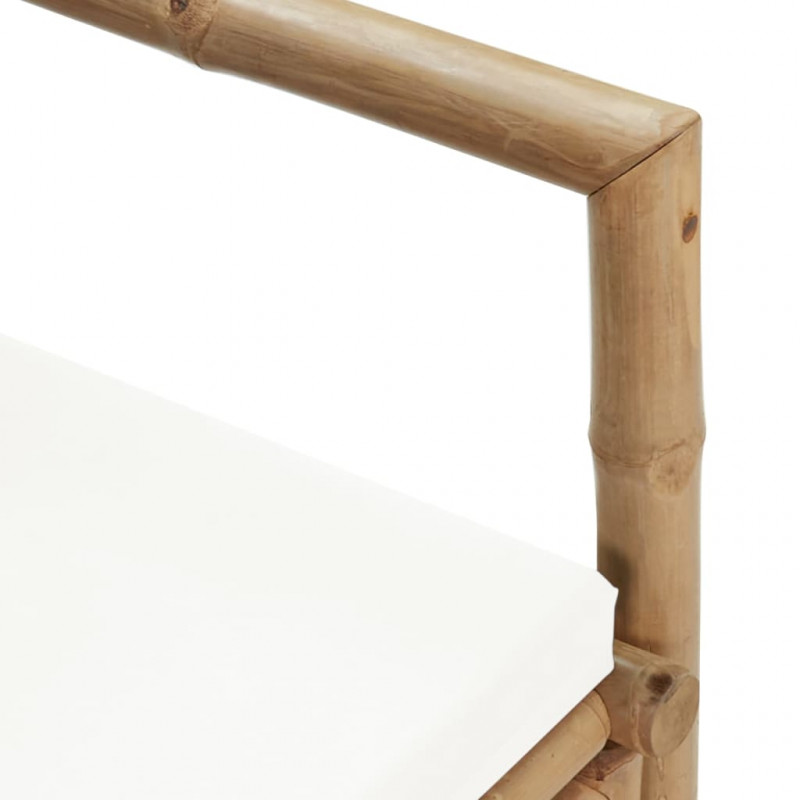 2-osobowa sofa ogrodowa z poduszkami, bambus