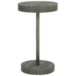 3-cz. zestaw mebli barowych z poduszkami, rattan PE, szary