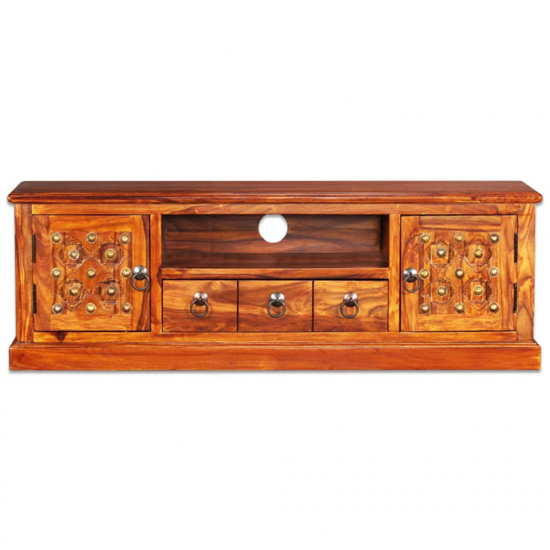 Szafka pod telewizor, lite drewno sheesham, 120x30x40 cm