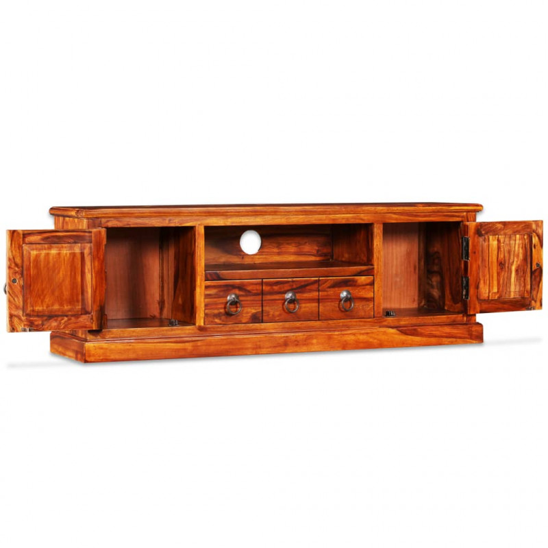 Szafka pod telewizor, lite drewno sheesham, 120x30x40 cm