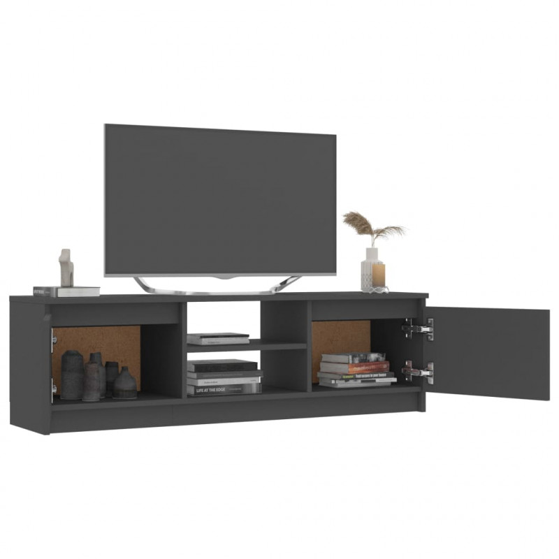 Szafka pod TV, szara, 120x30x35,5 cm, materiał drewnopochodny