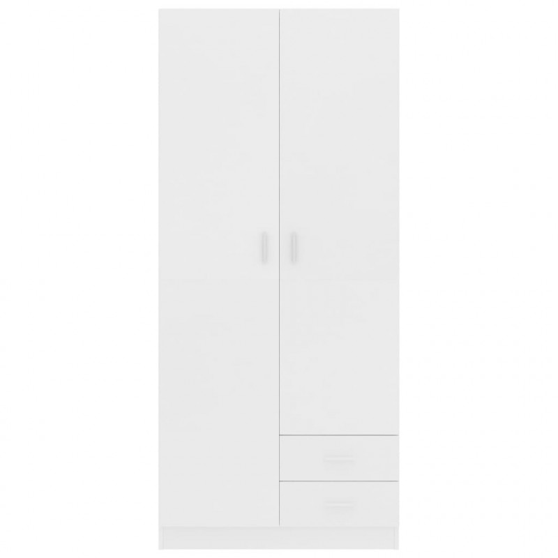 Szafa, biała, 80x52x180 cm, materiał drewnopochodny