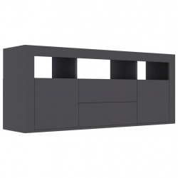 Szafka pod TV, szara, 120x30x50 cm, materiał drewnopochodny