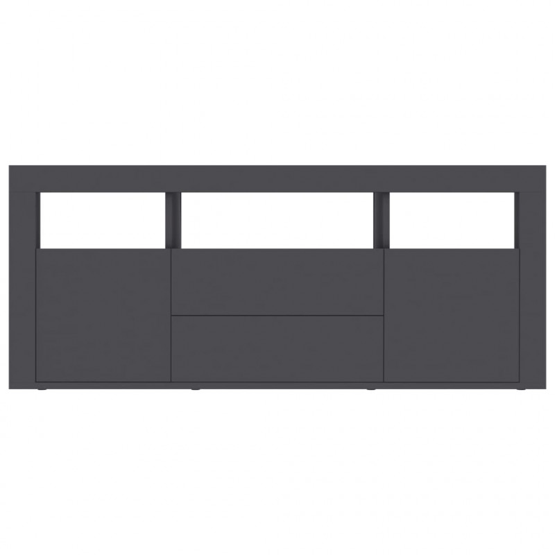 Szafka pod TV, szara, 120x30x50 cm, materiał drewnopochodny