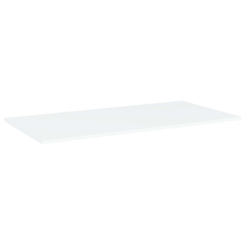 Półki na książki, 4 szt., białe, 100x50x1,5 cm