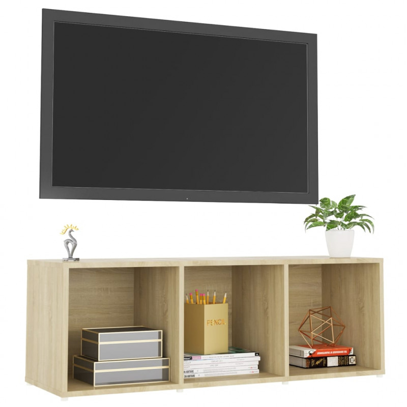 Szafka pod TV, dąb sonoma 107x35x37 cm, materiał drewnopochodny