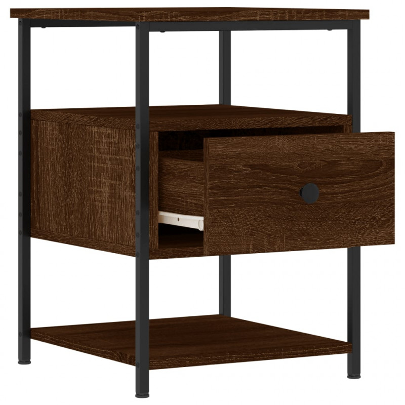 Szafka nocna, brązowy dąb, 40x42x56 cm, materiał drewnopochodny