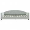 Sofa z funkcją spania, jasnoszara, 80x200 cm, obita aksamitem