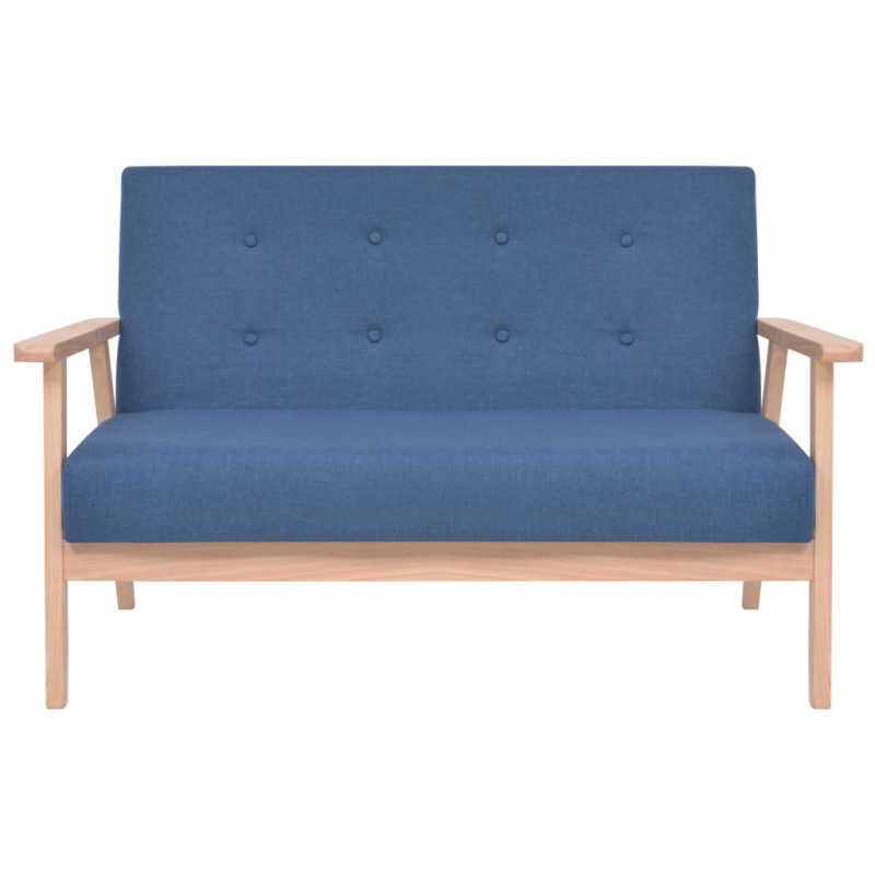 2-osobowa sofa tapicerowana, niebieska