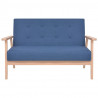 2-osobowa sofa tapicerowana, niebieska