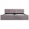 Rama łóżka z podnośnikiem, taupe, tkanina, 160 x 200 cm