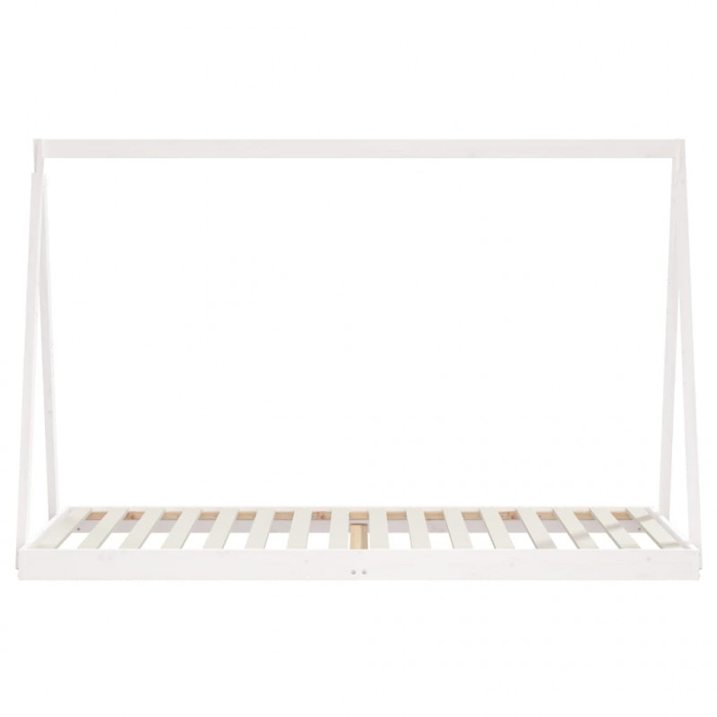 Rama łóżka dla dzieci, biała, 90x200 cm, drewno sosnowe