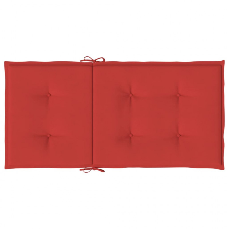 Poduszki na krzesła ogrodowe, 4 szt., czerwone, 100x50x3 cm