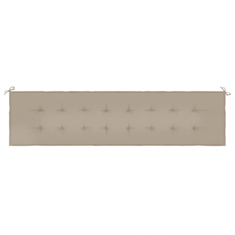 Poduszka na ławkę ogrodową, taupe, 200x50x3 cm, tkanina