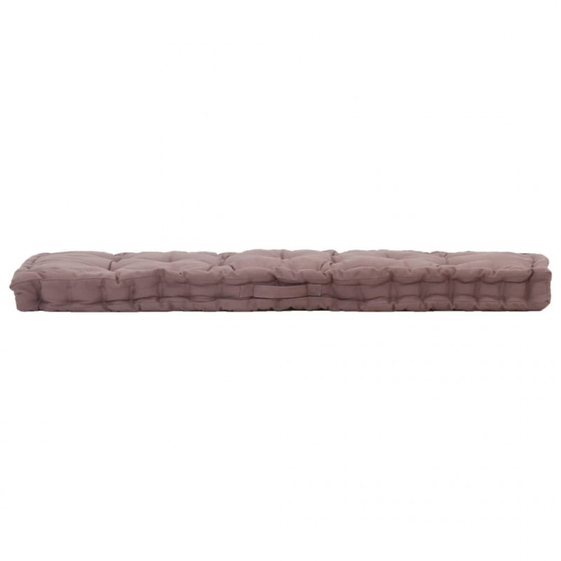 Poduszka na podłogę lub palety, bawełna, 120x40x7 cm, taupe