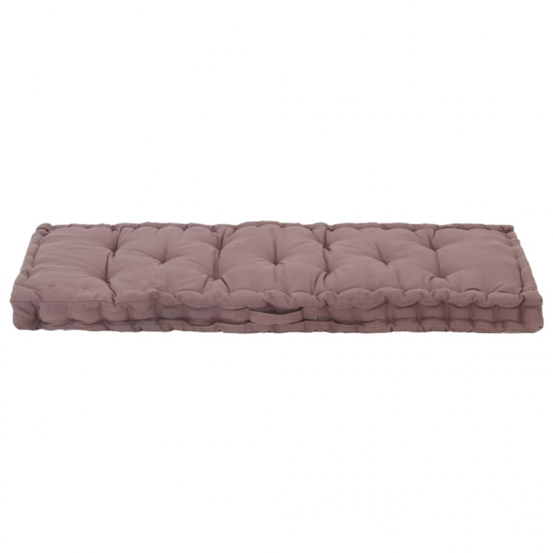 Poduszka na podłogę lub palety, bawełna, 120x40x7 cm, taupe