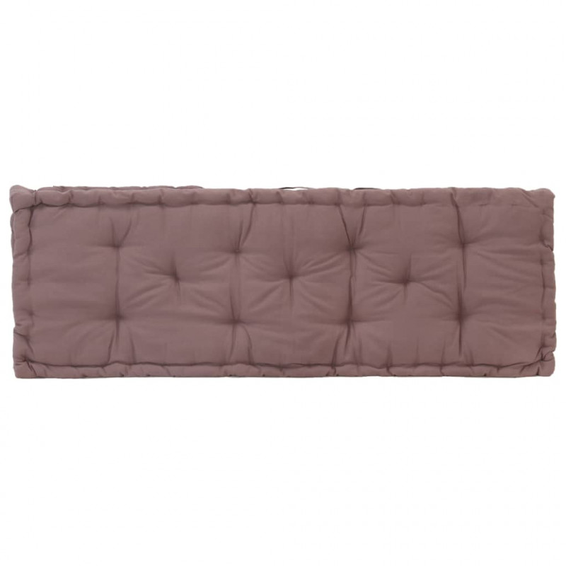 Poduszka na podłogę lub palety, bawełna, 120x40x7 cm, taupe
