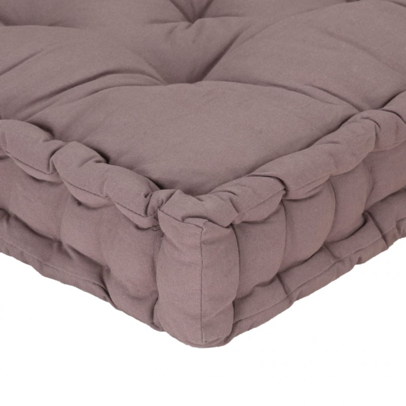 Poduszka na podłogę lub palety, bawełna, 120x40x7 cm, taupe