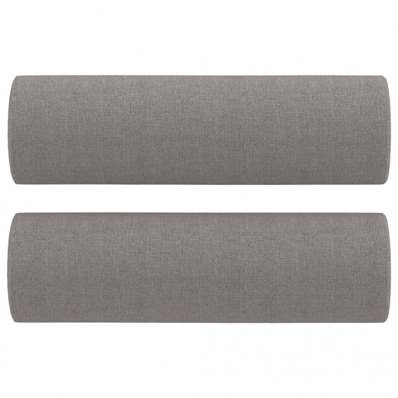 2-osobowa sofa z poduszkami, taupe, 140 cm, tkanina