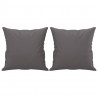 3-osobowa sofa z poduszkami, szara, 180 cm, sztuczna skóra