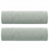2-osobowa sofa z poduszkami, jasnoszara, 120 cm, aksamit