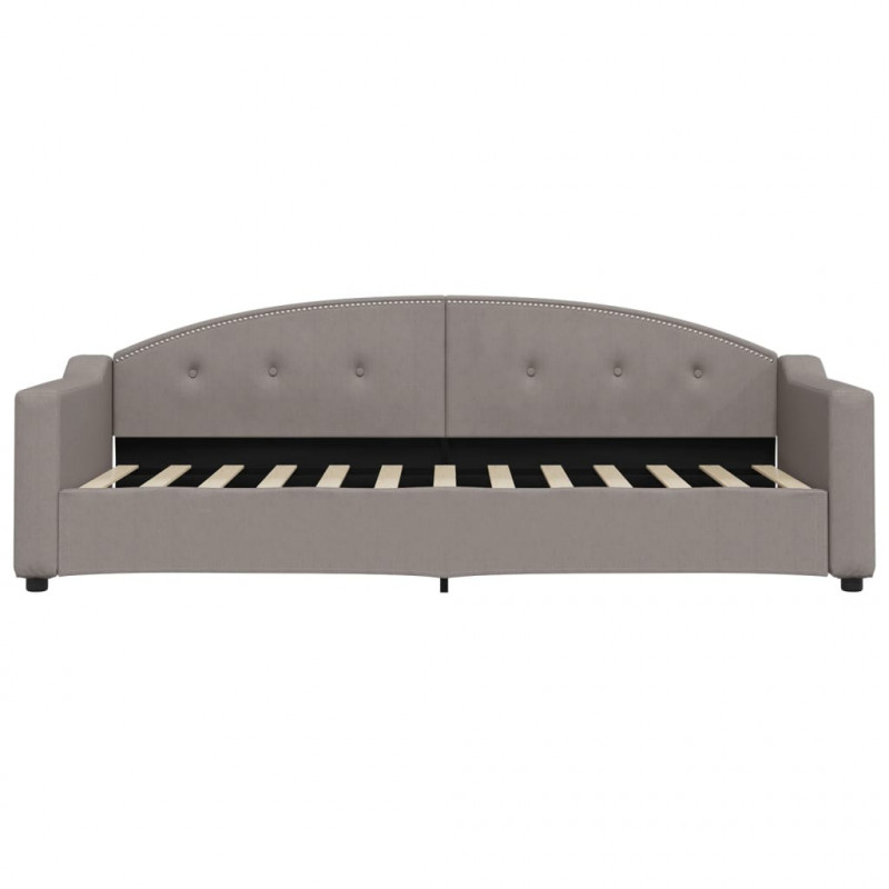 Sofa z funkcją spania, kolor taupe, 80x200 cm, obite tkaniną