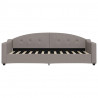 Sofa z funkcją spania, kolor taupe, 80x200 cm, obite tkaniną