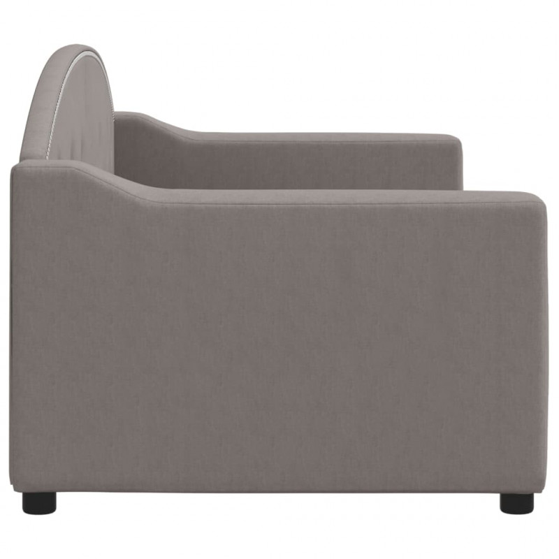 Sofa z funkcją spania, kolor taupe, 80x200 cm, obite tkaniną